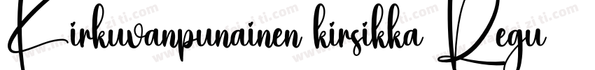 Kirkuvanpunainen kirsikka Regular字体转换